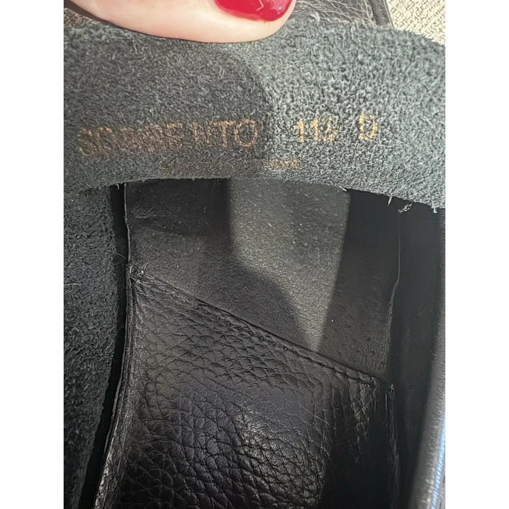 Sandrino By Sandro Moscoloni Malibu Leather Horsebit Loafers Pebbled Black 11.5D